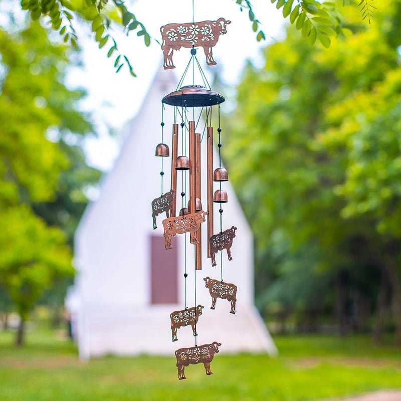 EZTZEN Cow Wind Chimes for Outside,Cow Gifts for Women/Men/Sympathy/Memorial/Festival Birthday Gifts Metal windchimes Outdoors/Indoors,Patio,Garden Decor,Yard Decor,Home,Porch - Image 2